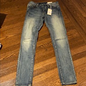 MNML Mens Distressed Denim Jeans 31 S34